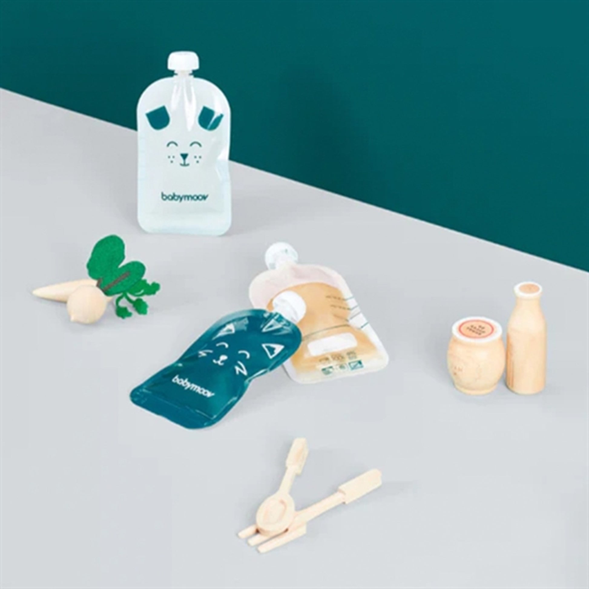 Babymoov ISY Reusable Food Pouches - 20 stk.