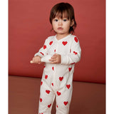 Petit Bateau Body Suit Dors Bien White/Red