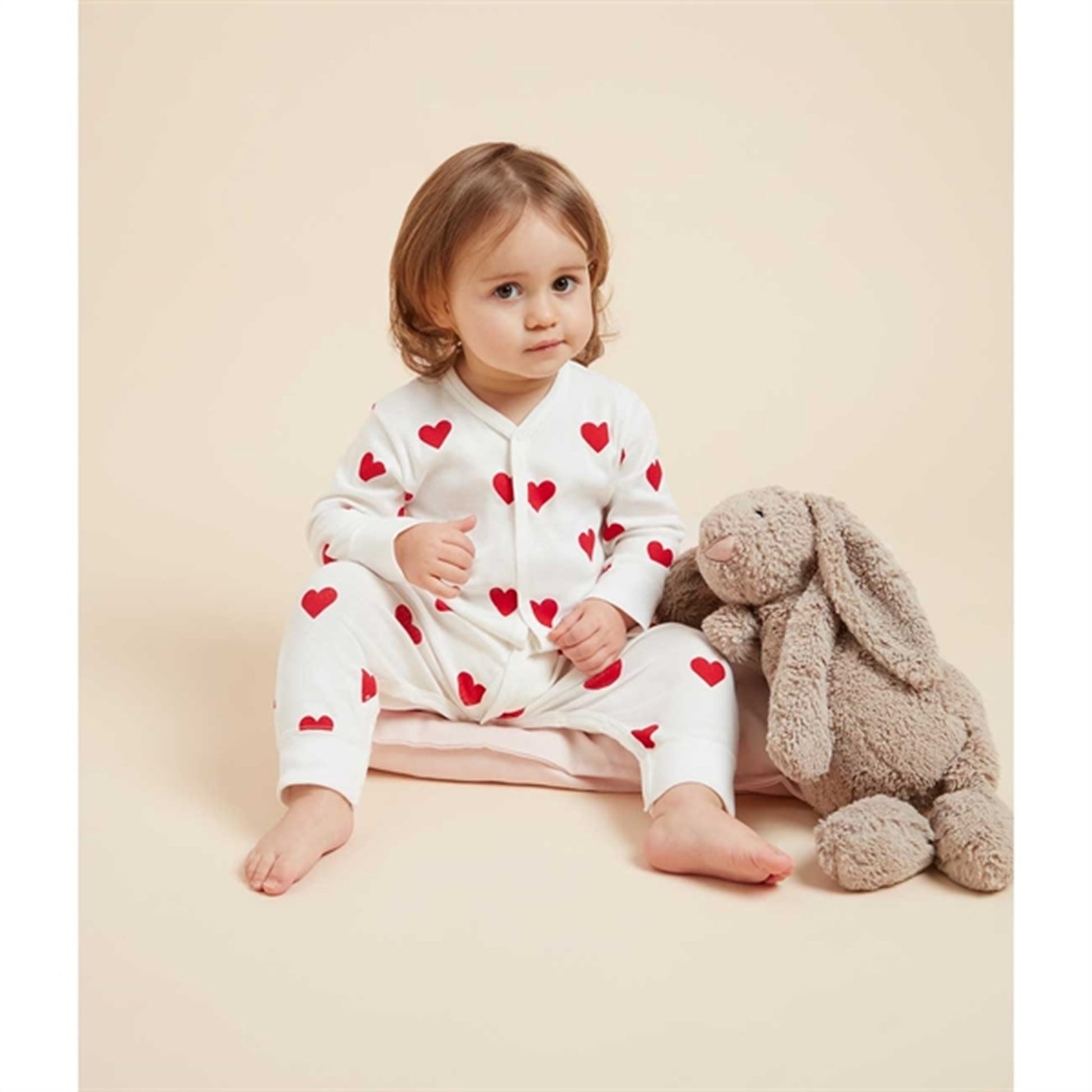 Petit Bateau Body Suit Dors Bien White/Red