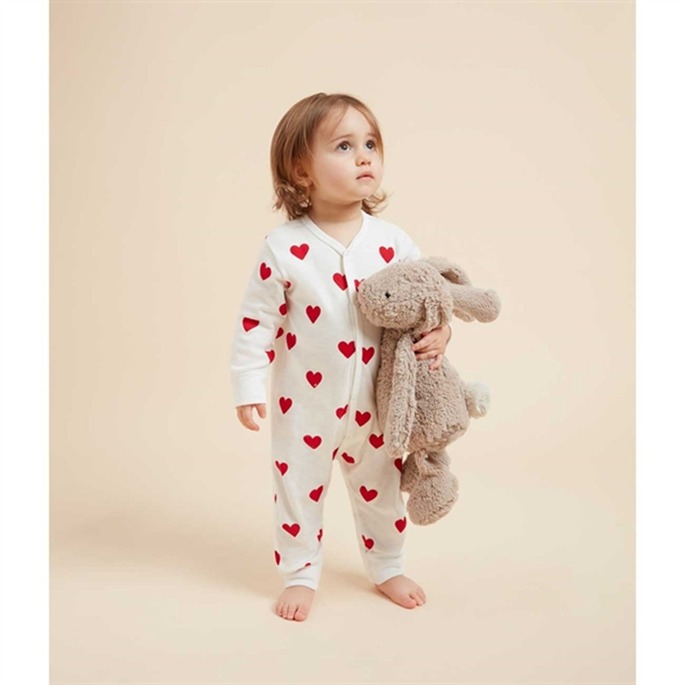Petit Bateau Body Suit Dors Bien White/Red
