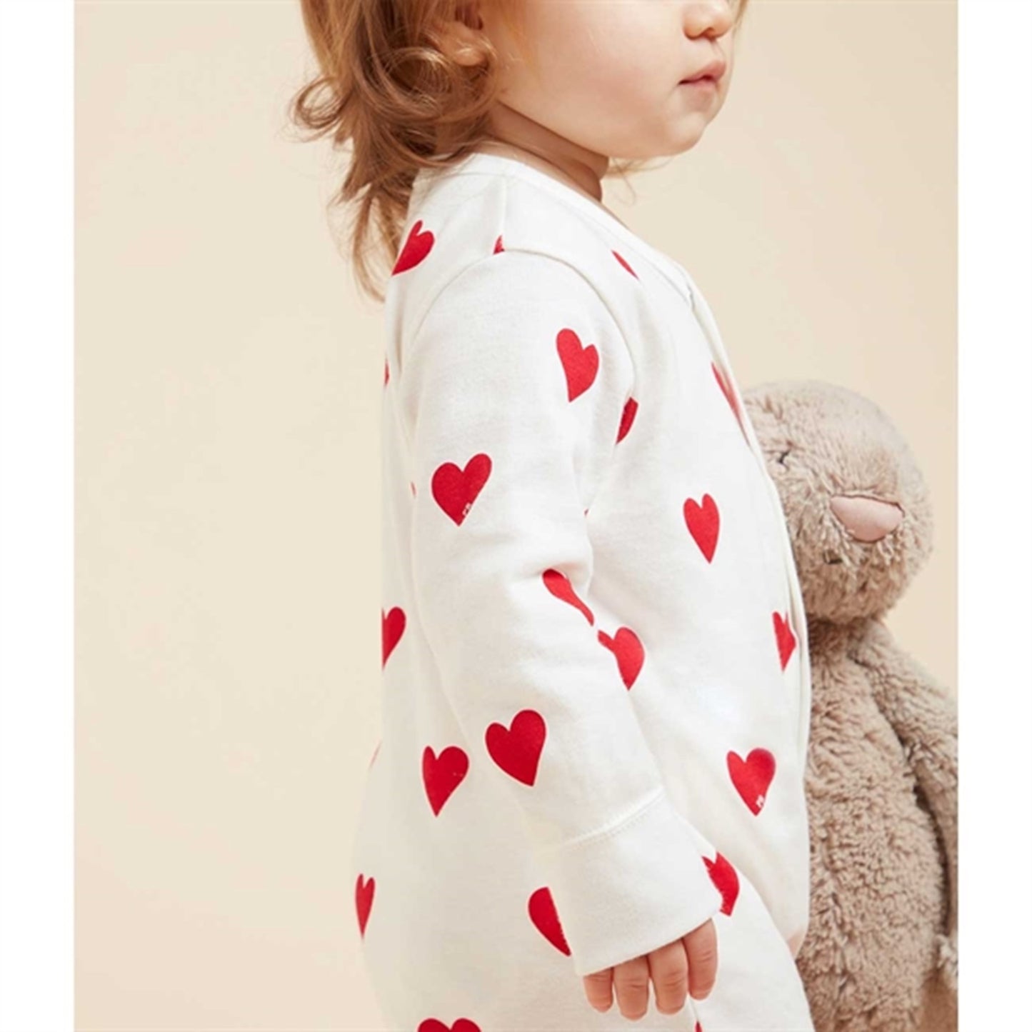 Petit Bateau Body Suit Dors Bien White/Red