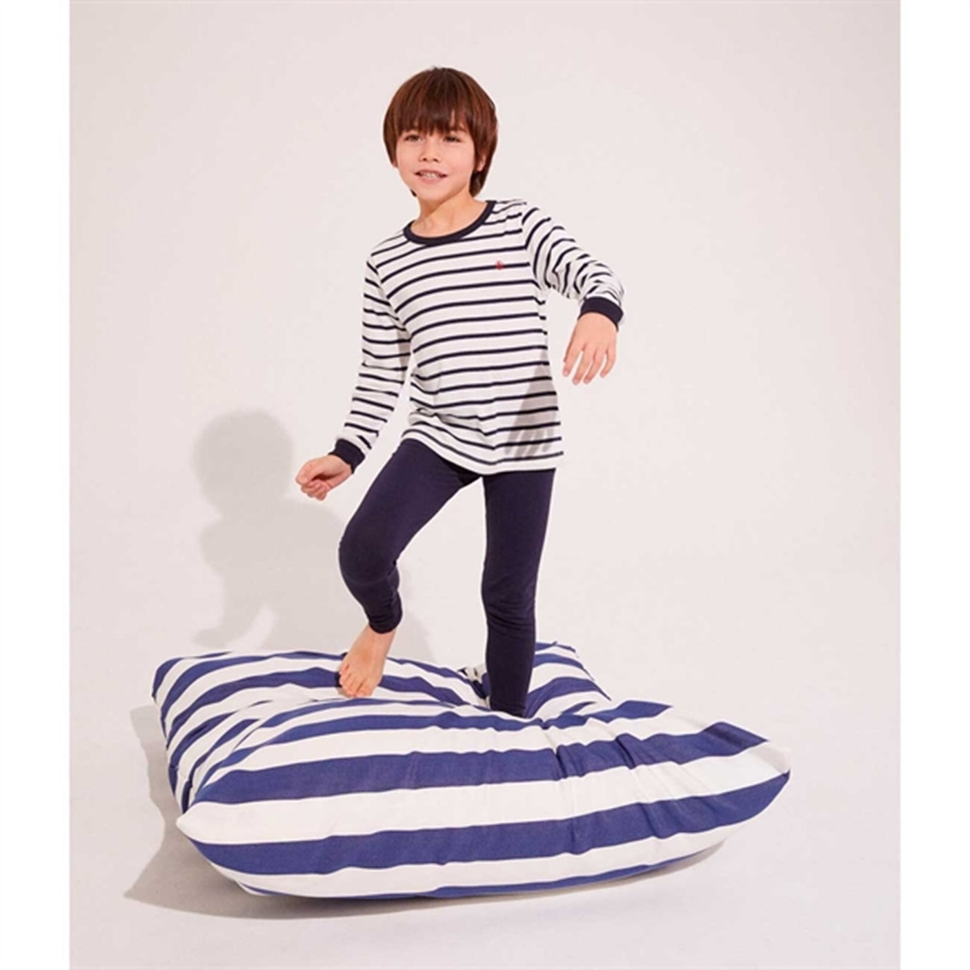 Petit Bateau Pyjamas White/Blue Stripes