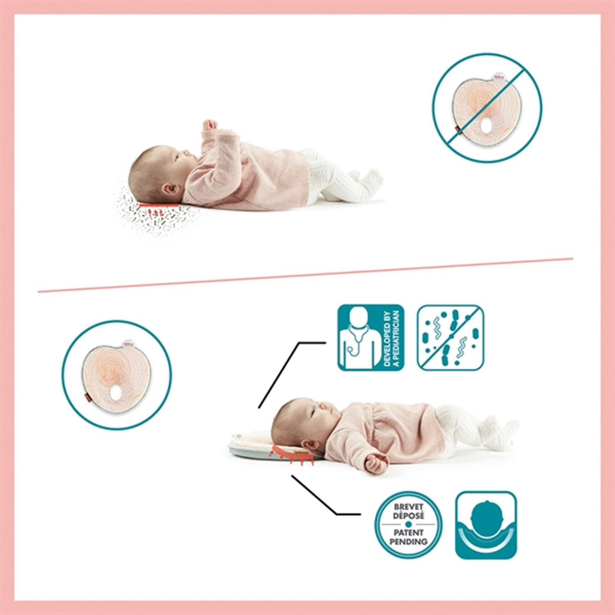 Babymoov Lovenest Baby Pillow Natural Care - Antibakteriel