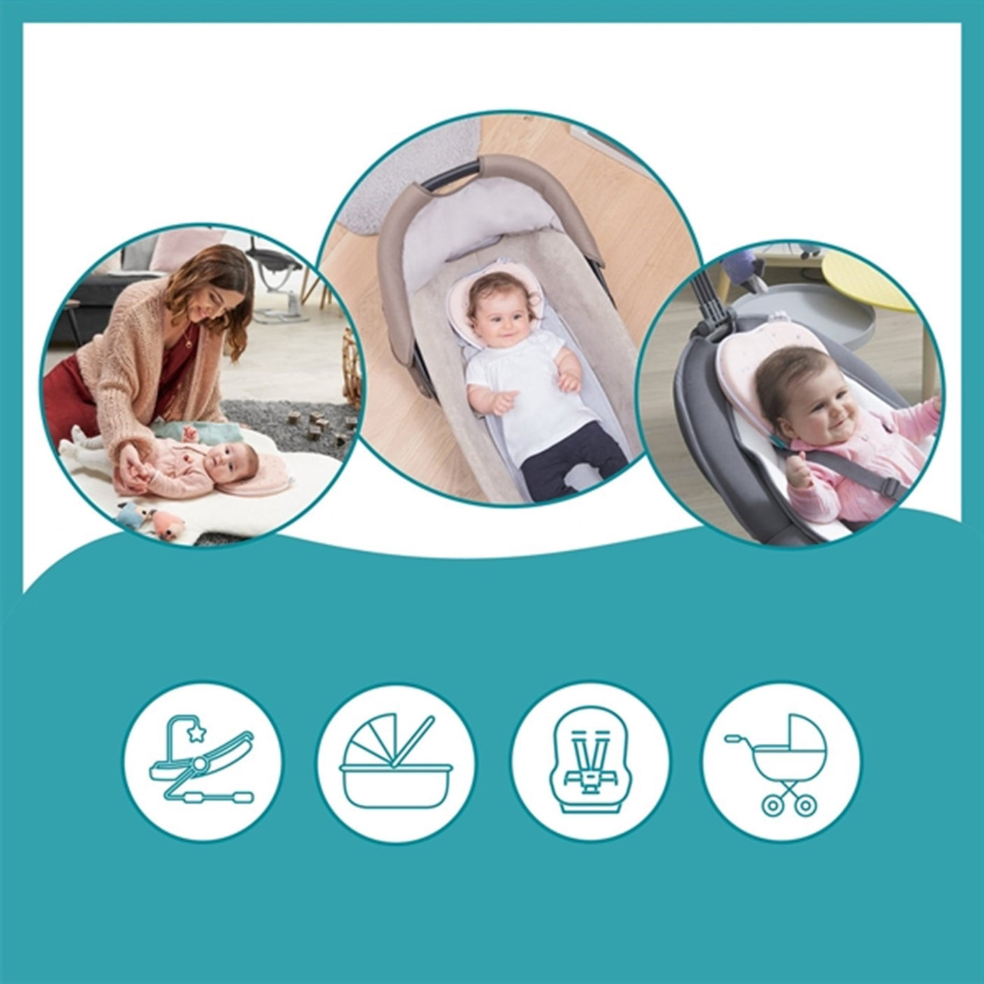 Babymoov Lovenest Baby Pillow Original Pink