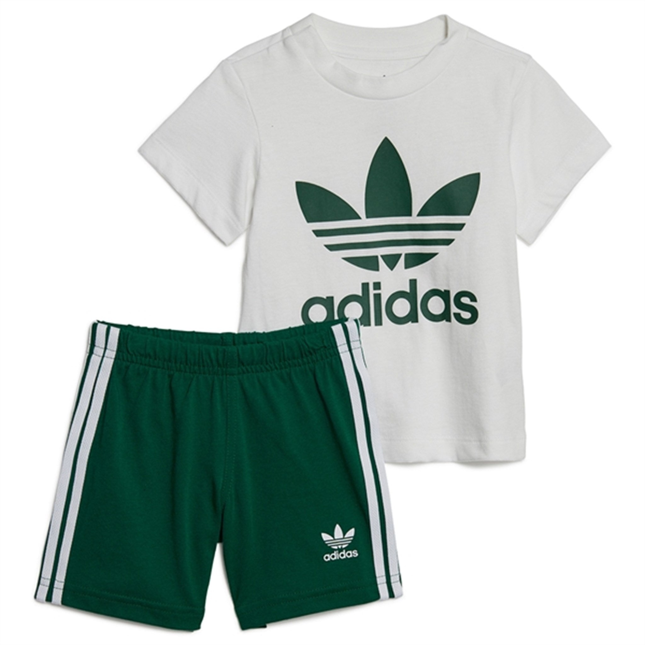 adidas Originals Dark Green Shorts Tee Set