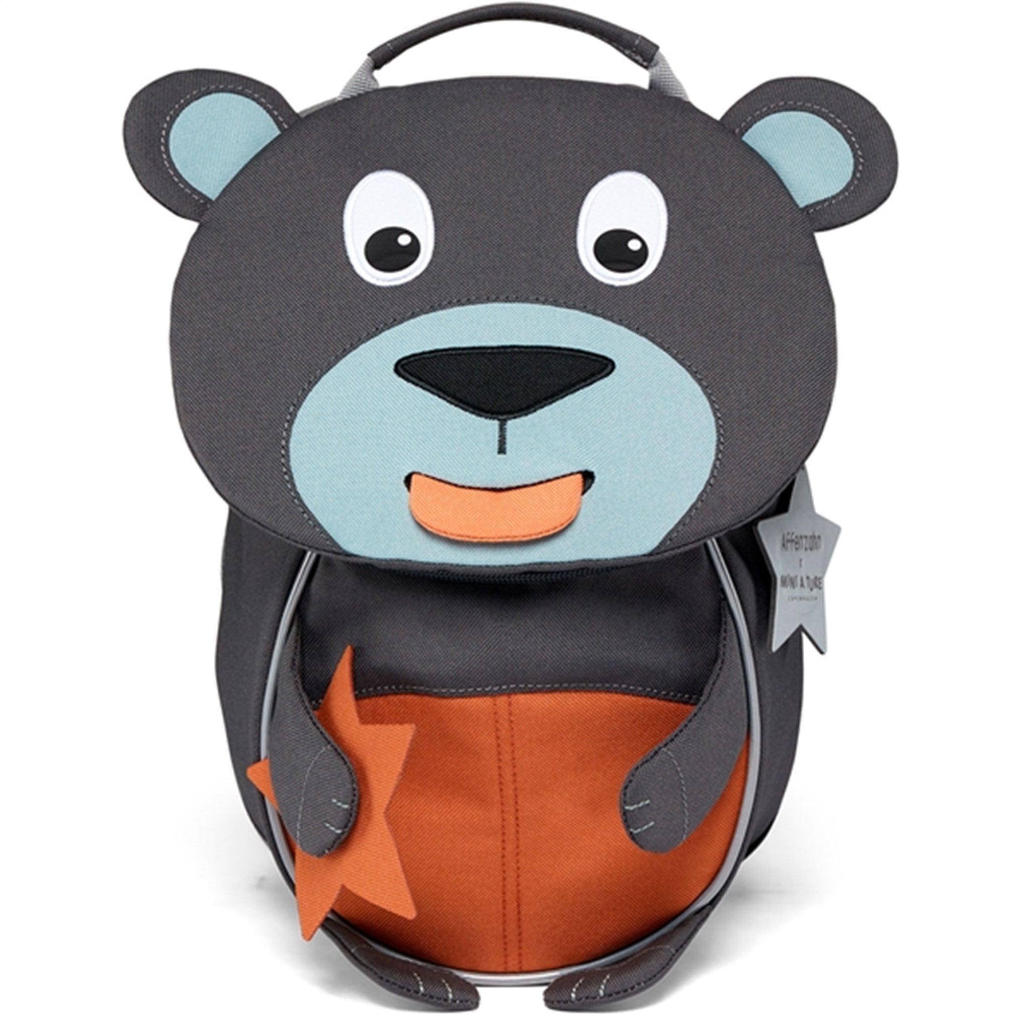 Affenzahn x MINI A TURE Day Care Backpack Small Friend Bear Forged Iron Blue