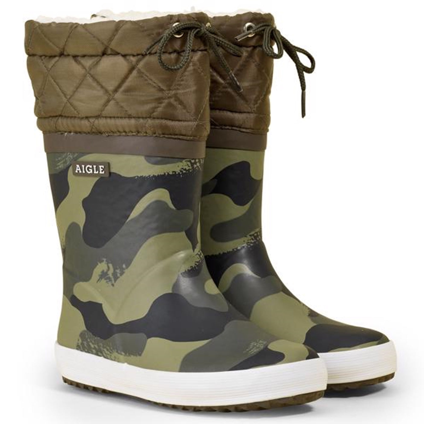 Aigle Giboulee Thermo Wellies Print Camou/Kaki