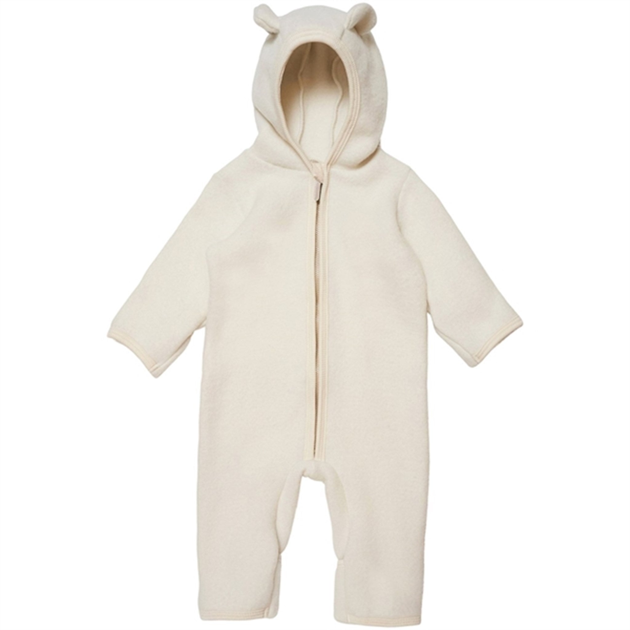 Huttelihut Wool Allie Baby Suit with Ears Off White