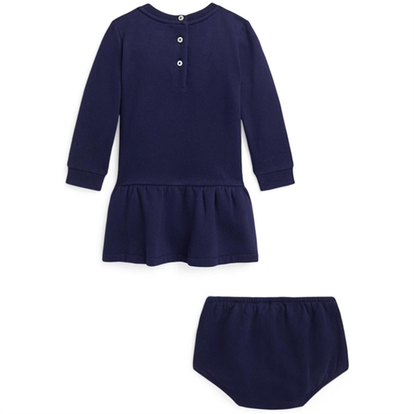 Ralph Lauren Baby Bear Dress And Bloomer Newport Navy
