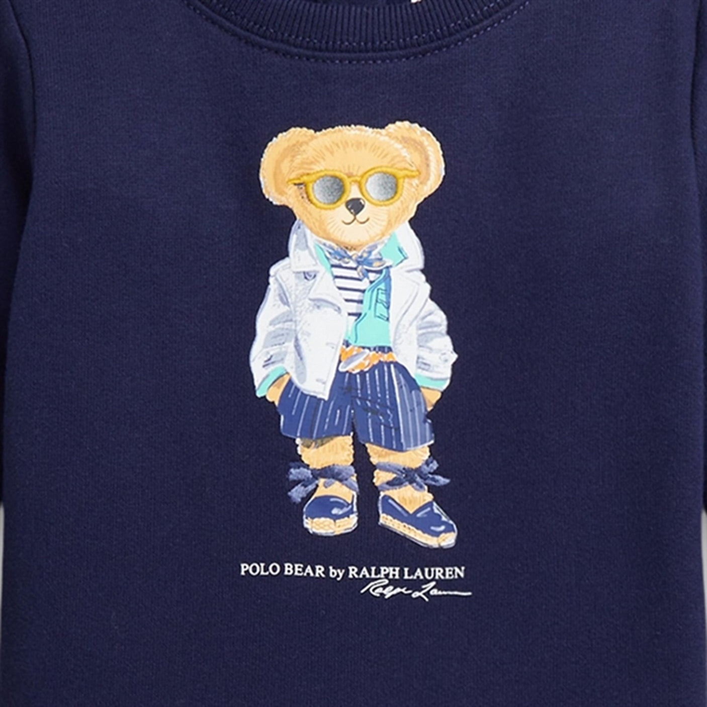 Ralph Lauren Baby Bear Dress And Bloomer Newport Navy