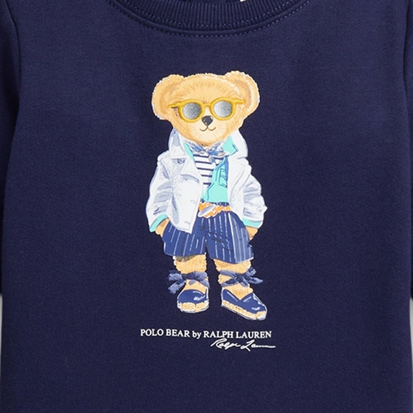 Ralph Lauren Baby Bear Dress And Bloomer Newport Navy