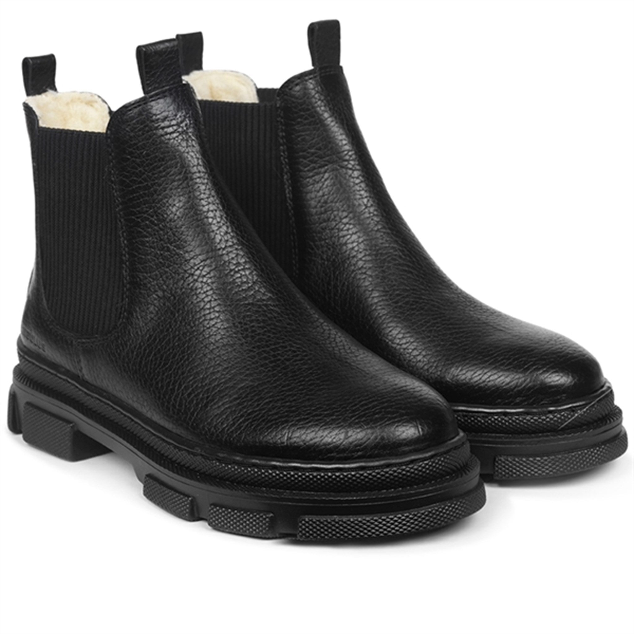 Angulus Boots w Elastic and Wool Lining Black/Black