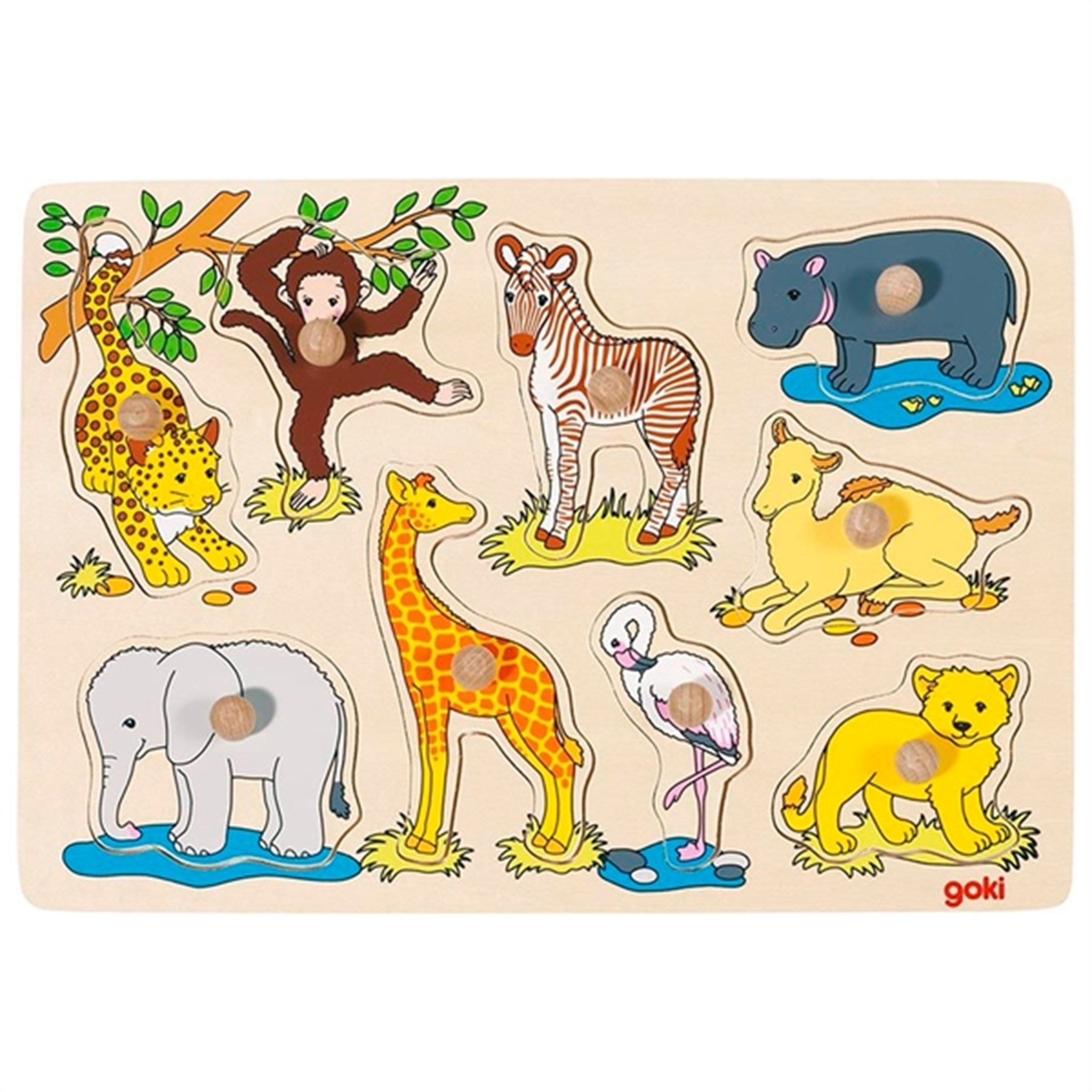 Goki Puzzle - Safari Baby Animal