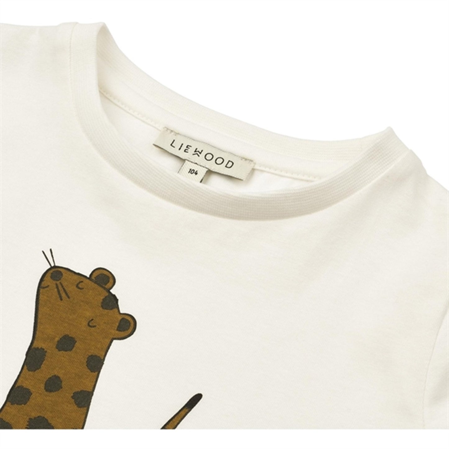Liewood Leopard/Crisp White Apia Baby Placement T-shirt