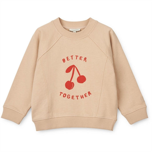 Liewood Cherries/Apple Blossom Aude Placement Sweatshirt
