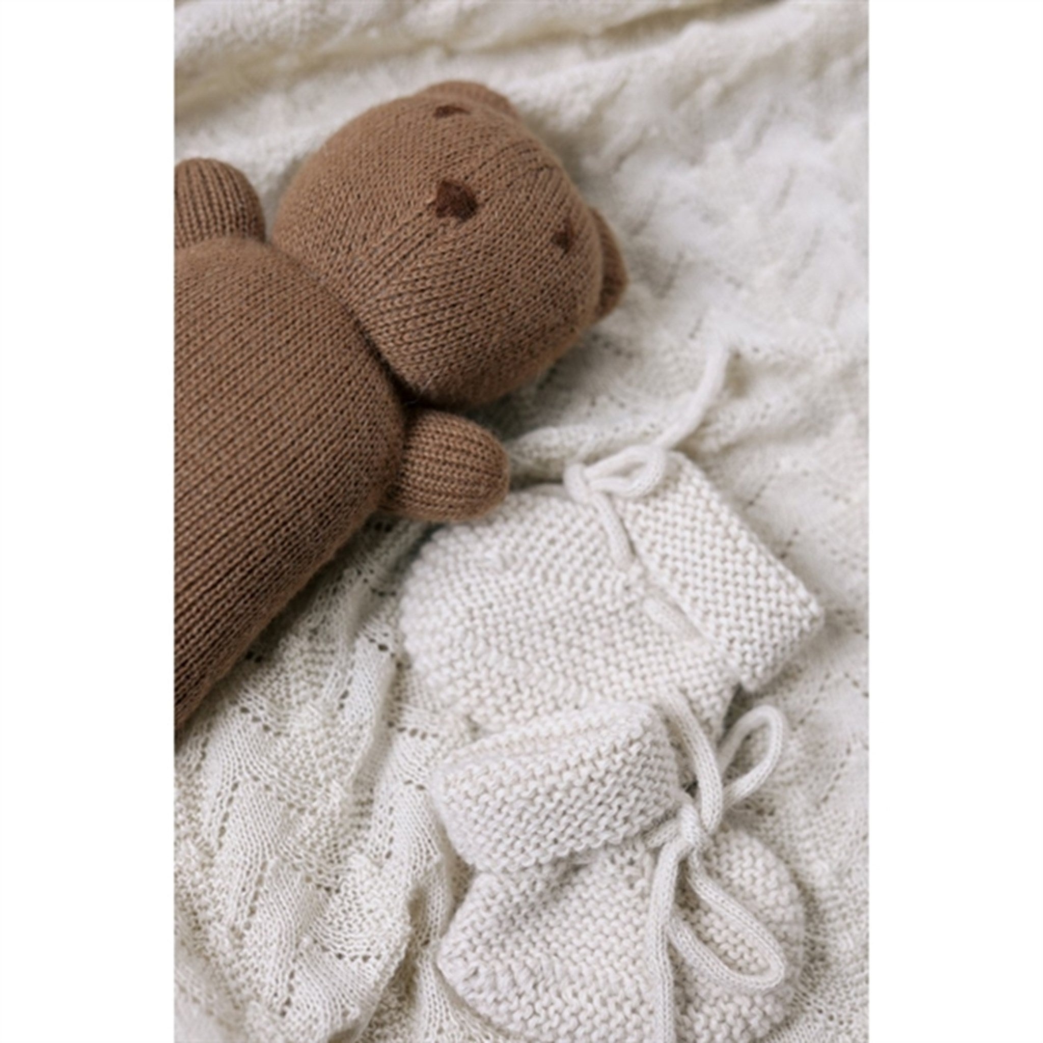 HOLMM White Baby Lemo Baby Alpaca Knit Blanket 4