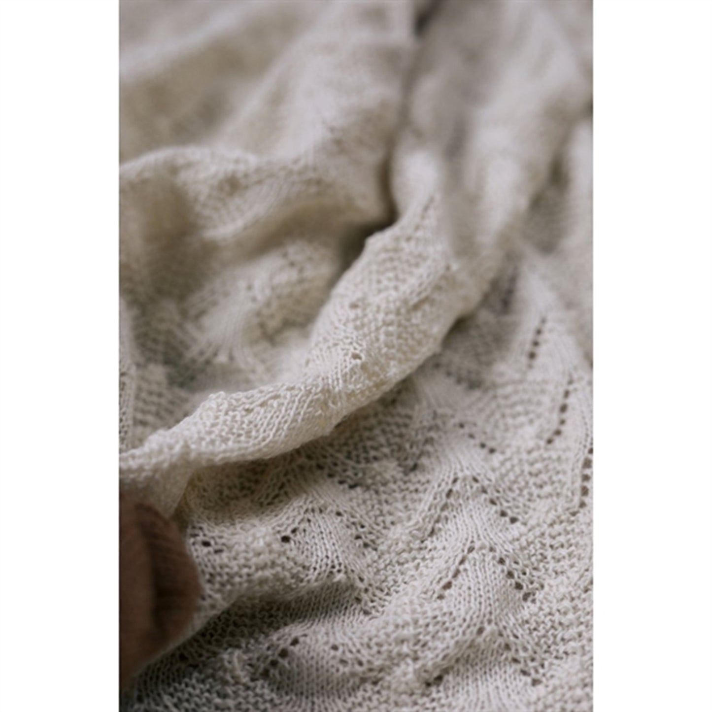 HOLMM White Baby Lemo Baby Alpaca Knit Blanket