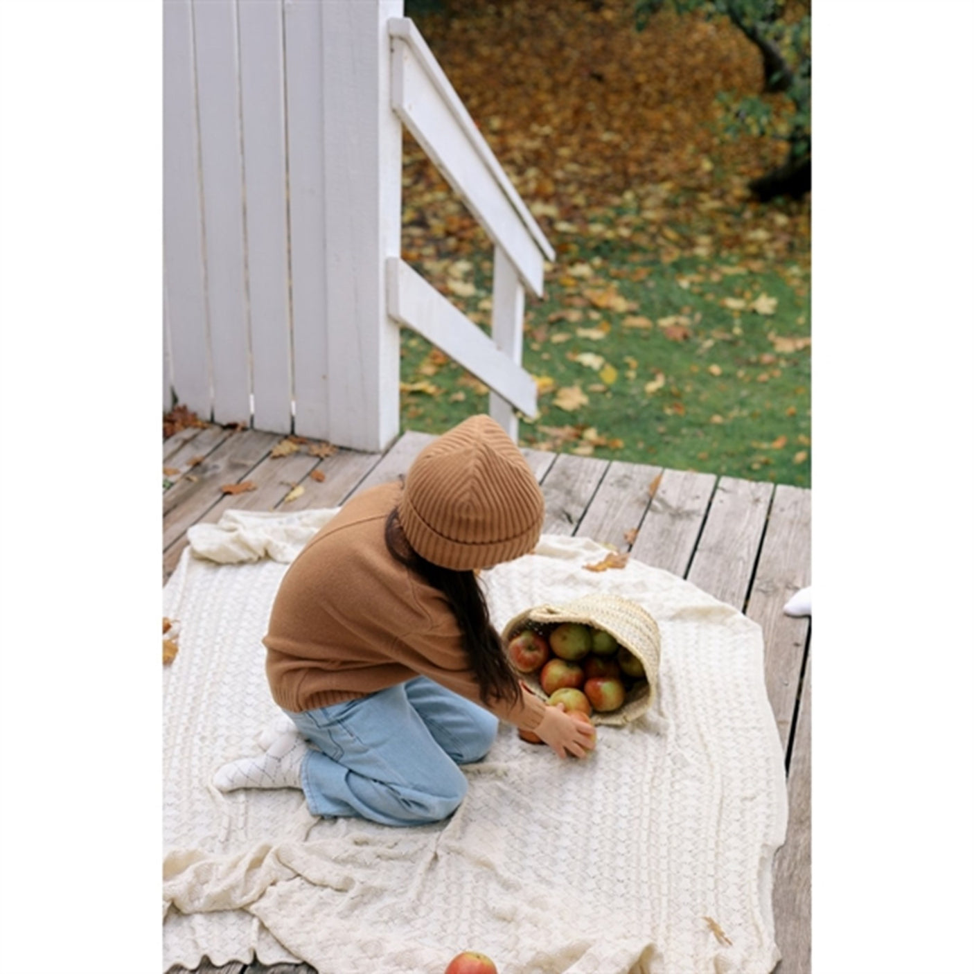 HOLMM White Baby Lemo Baby Alpaca Knit Blanket