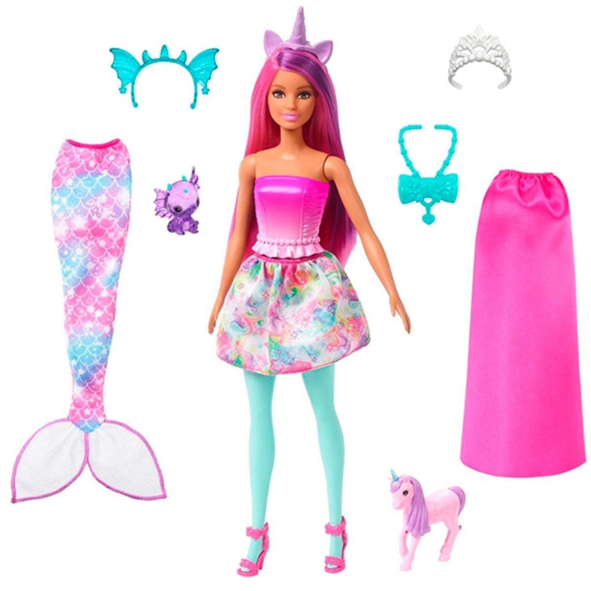 Barbie® Dress Up Doll Mermaid with Fantasy Pets