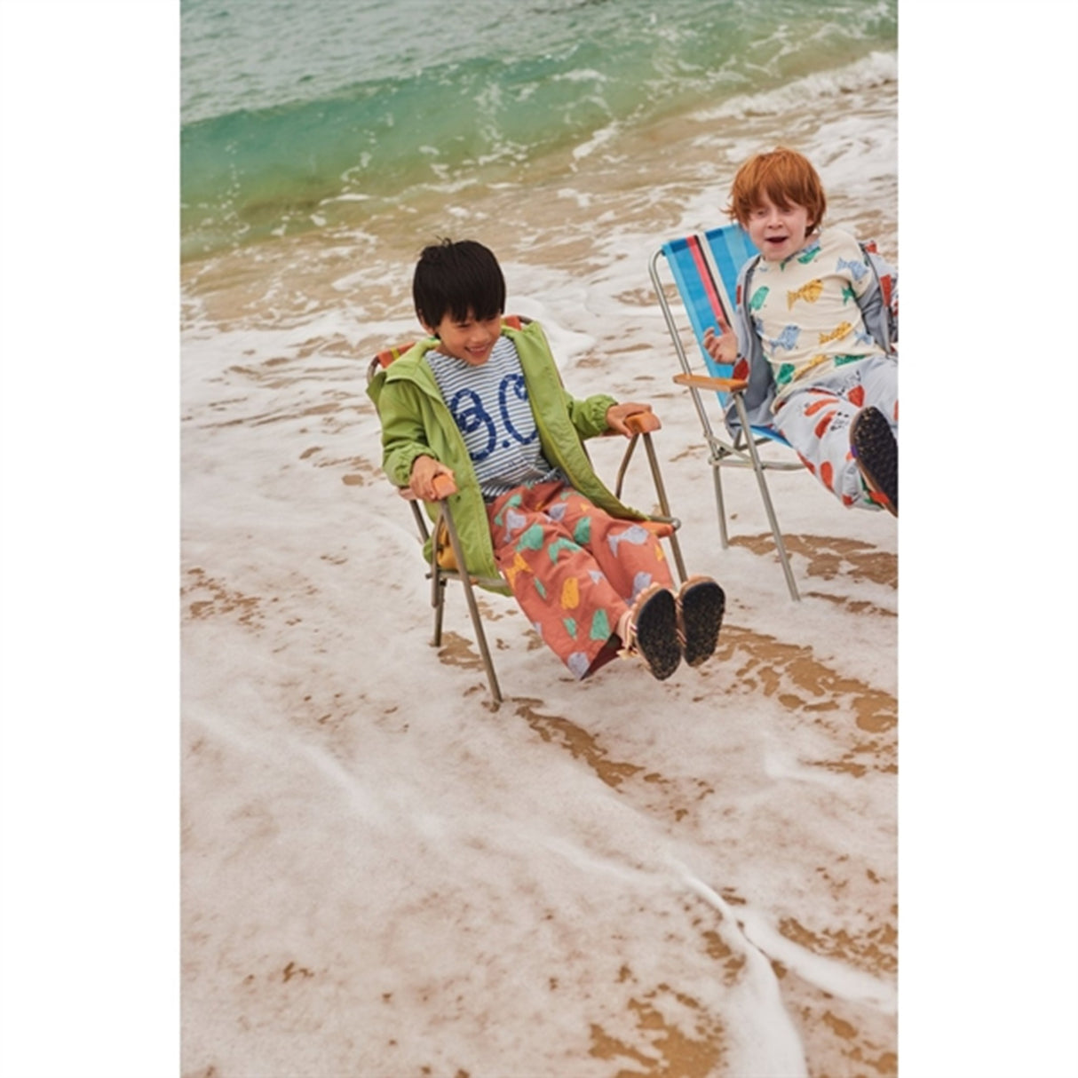 Bobo Choses Light Blue Stripes T-Shirt