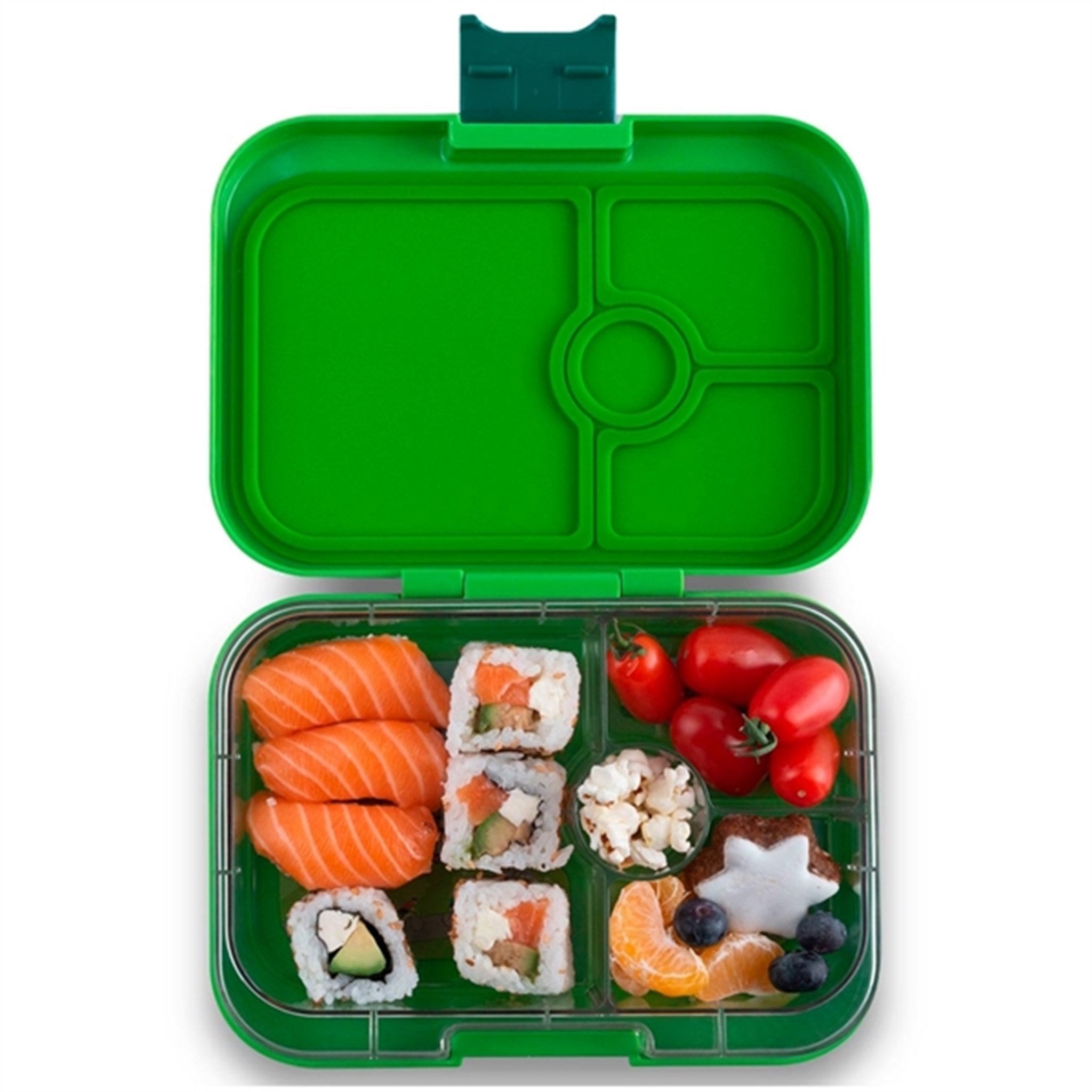 Buy Yumbox Panino 4 Rum Lunchbox Bamboo Green Jungle Tray | Luksusbaby