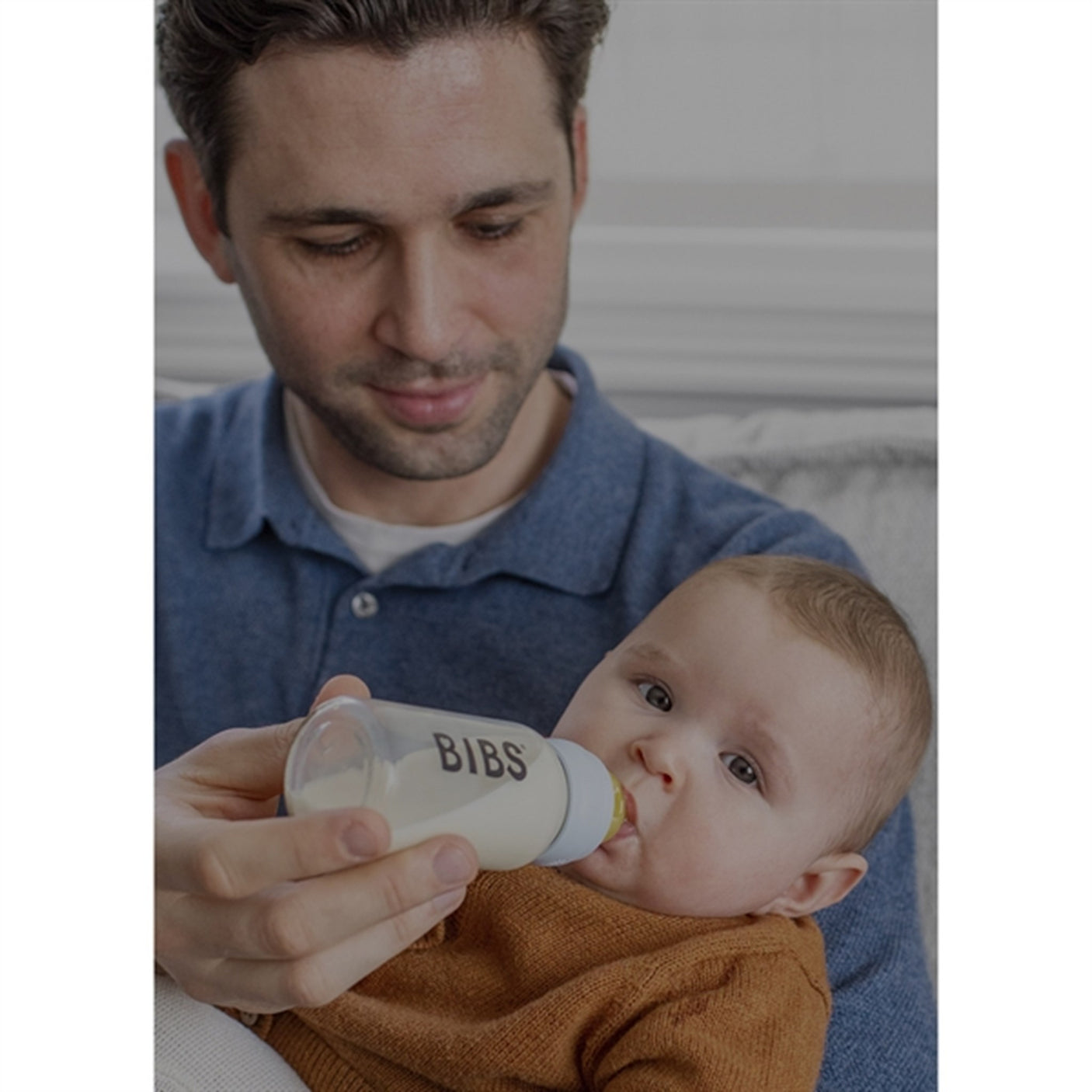 Bibs Baby Glass Bottle Complete Set Baby Blue 110 ml