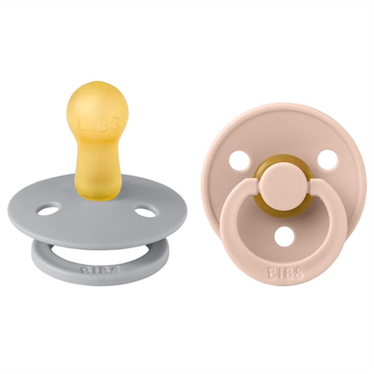 Bibs Colour Latex Pacifiers 2-pak Round Cloud/Blush