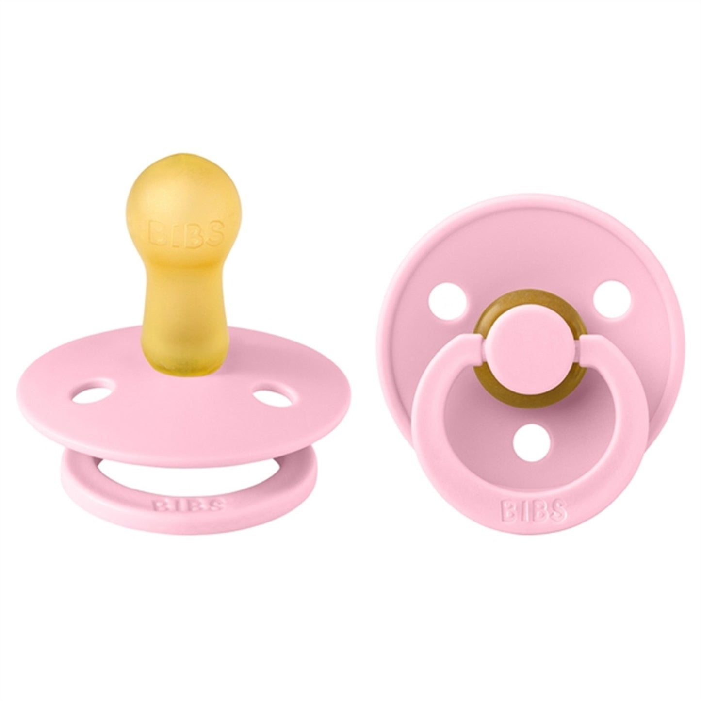 Bibs Colour Latex Pacifiers 2-pak Round Woodchuck/Blush