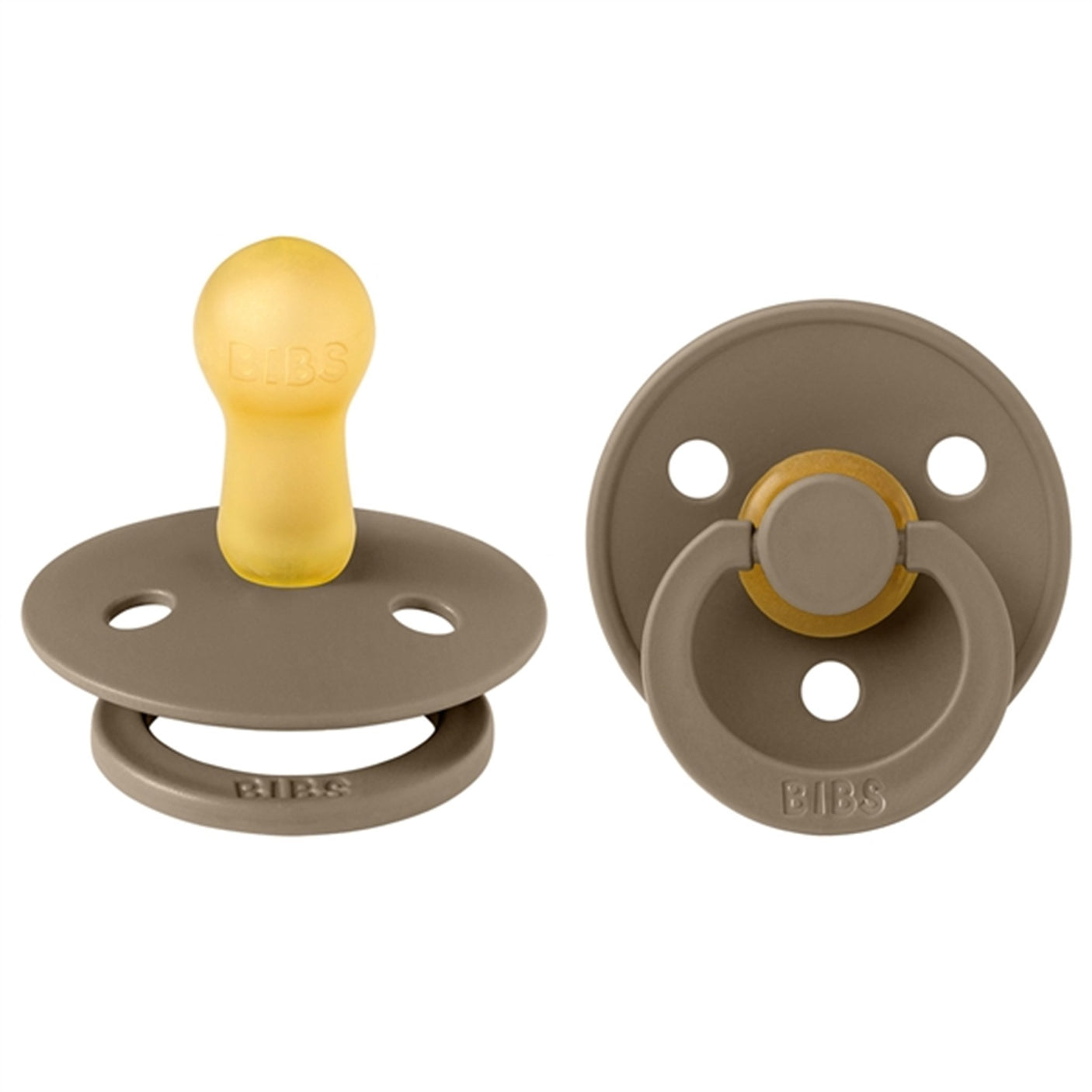 Bibs Colour Latex Pacifiers 2-pak Round Dark Oak