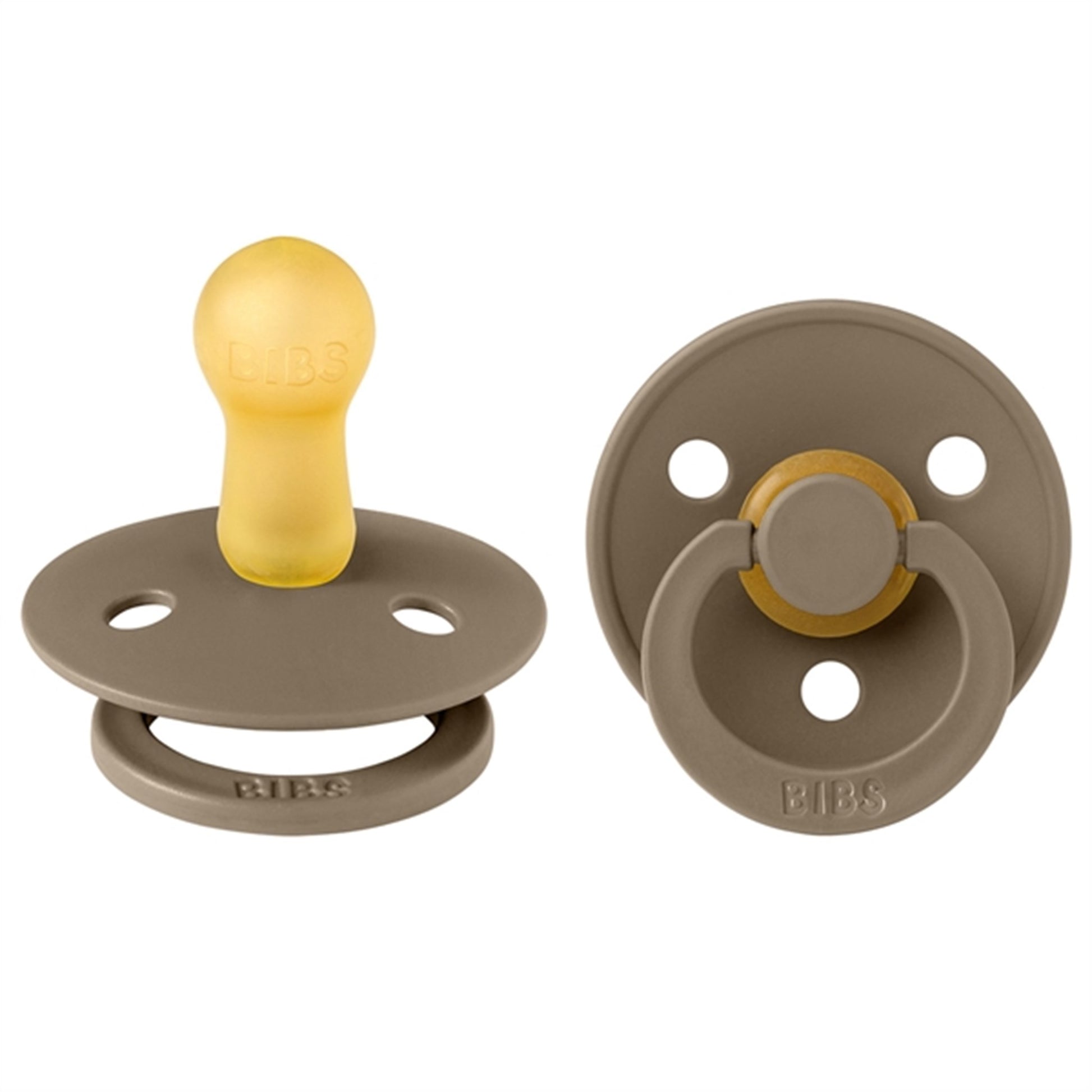 Bibs Colour Latex Pacifiers 2-pak Round Dark Oak