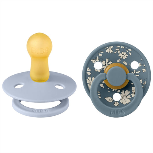 Bibs x Liberty Latex Pacifier 2-pack Capel Dusty Blue Mix