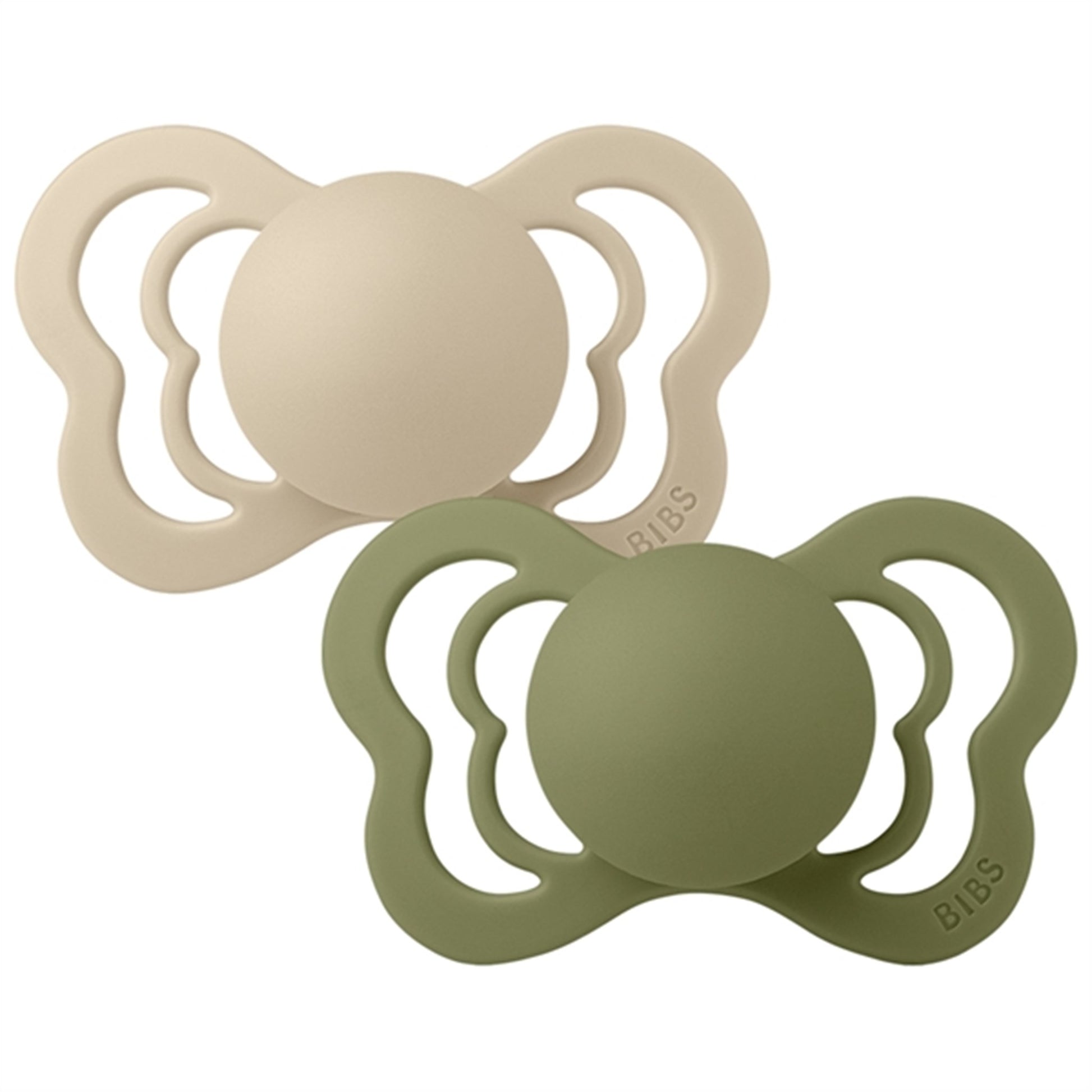 Bibs Couture Silikone Pacifiers 2-pak Anatomical Vanilla/Olive