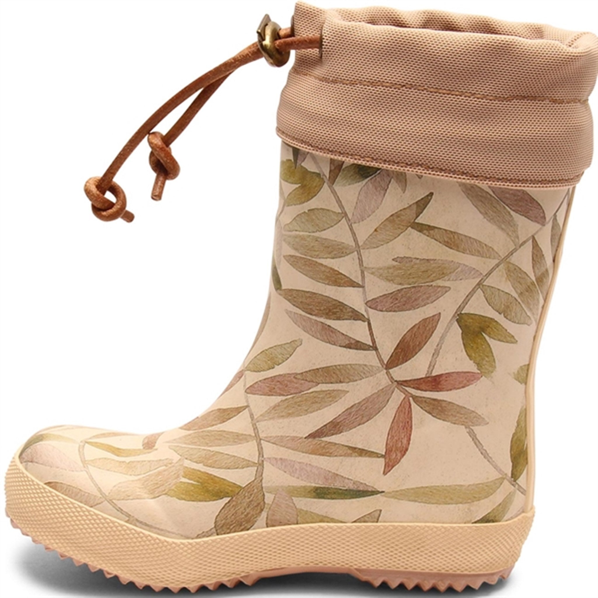 Bisgaard Rubber Boots Thermo Beige Leaves 2