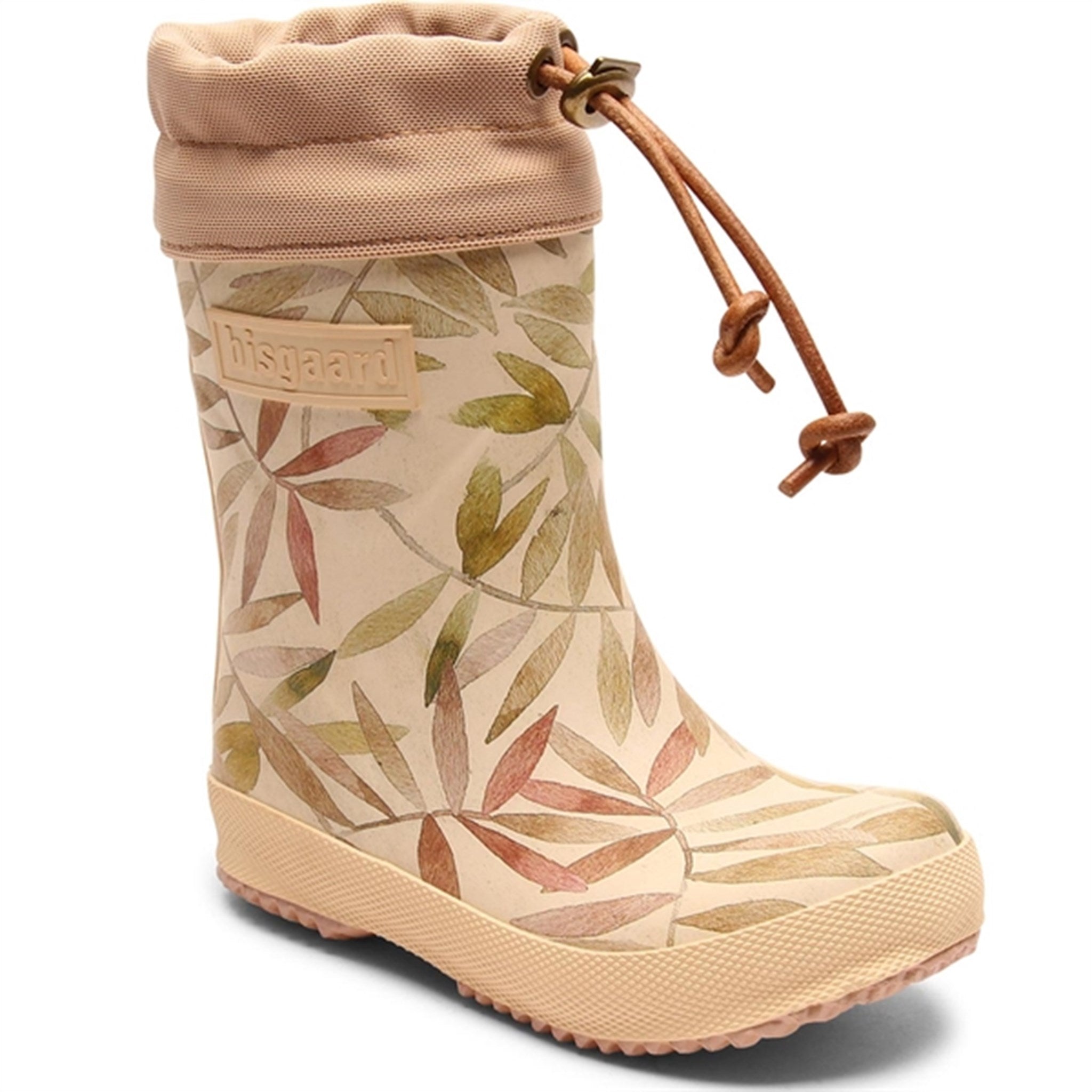 Bisgaard Rubber Boots Thermo Beige Leaves