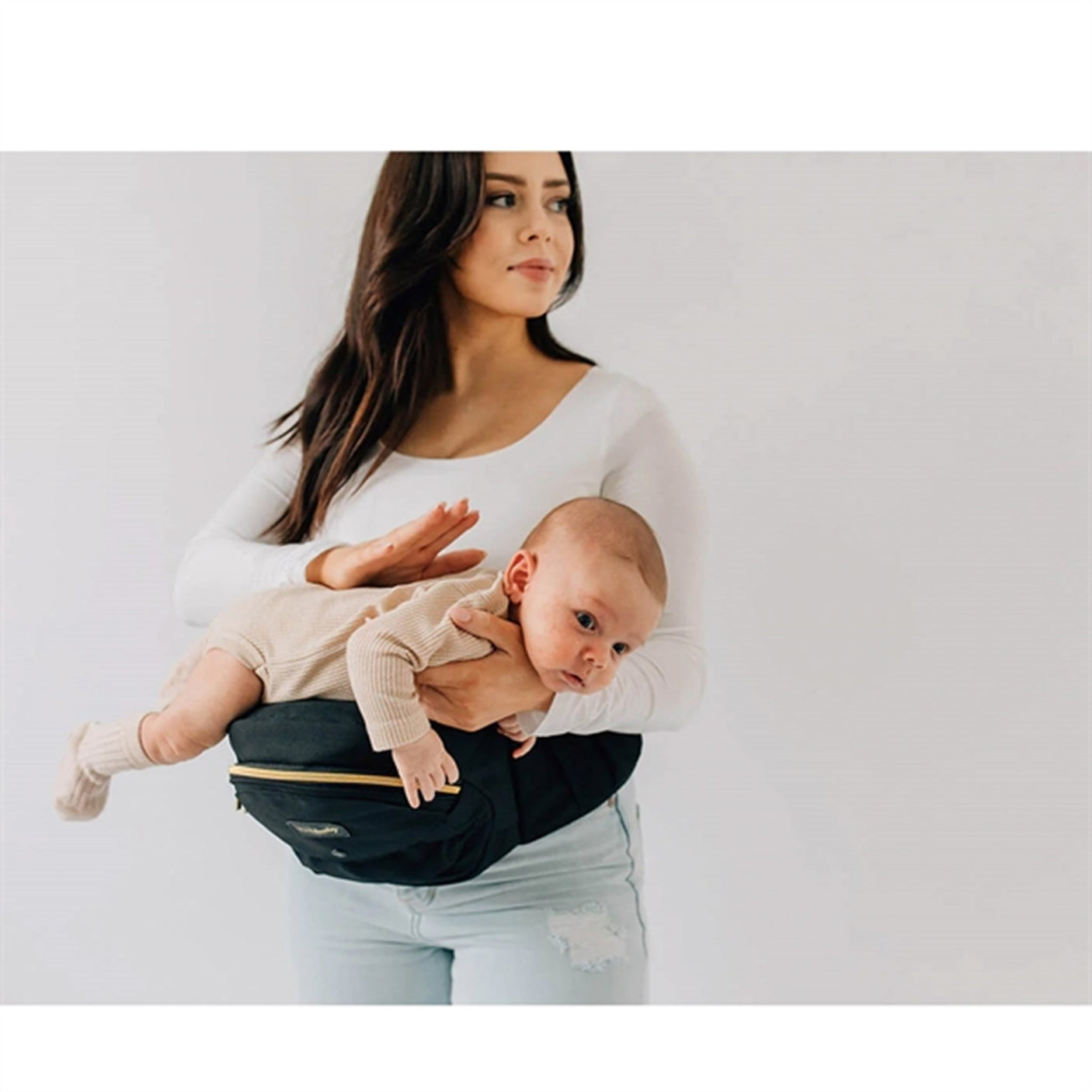 Tushbaby V2 Hip Carrier Black Gold