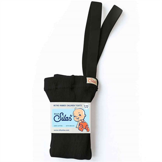 Silly Silas Footed Tights Black