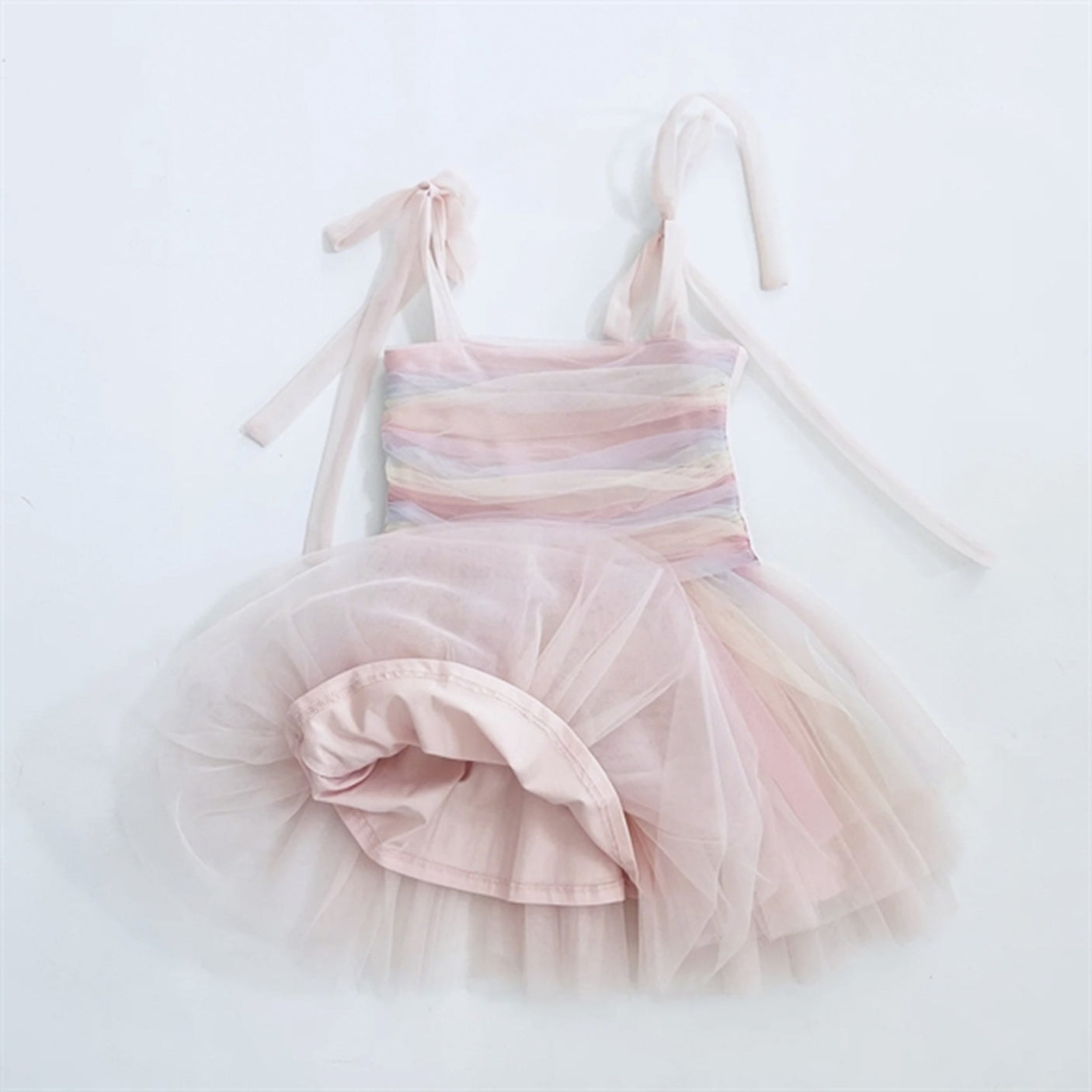 Dolly by Le Petit Tom Unicorn Rainbow Ballerina Tulle Tutu Dress Rainbow Pastel