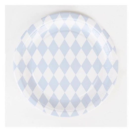 My Little Day 8 Paper plates (light blue diamonds)