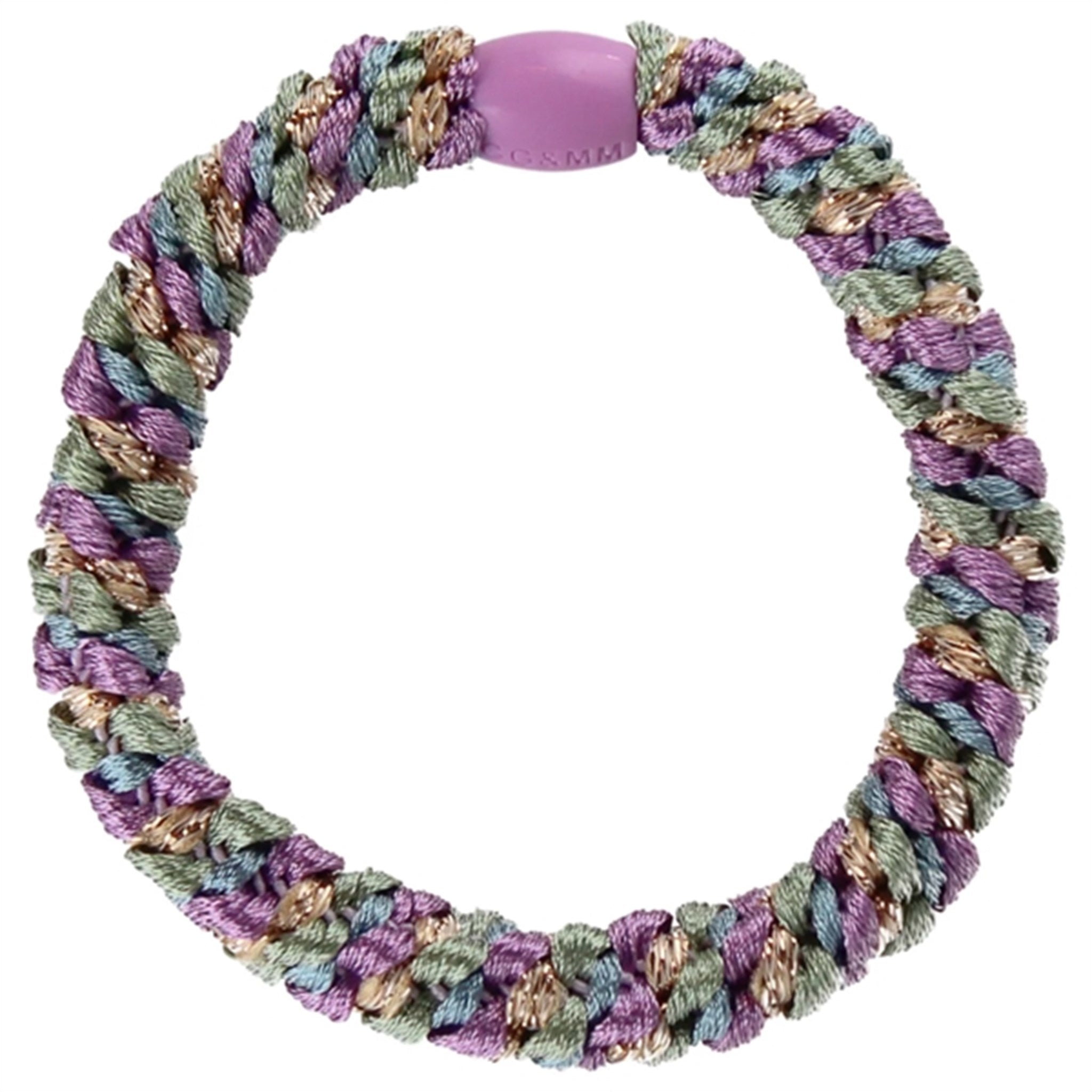 Bow's by Stær Braided Hairties Multi Purple Rainbow Glitter
