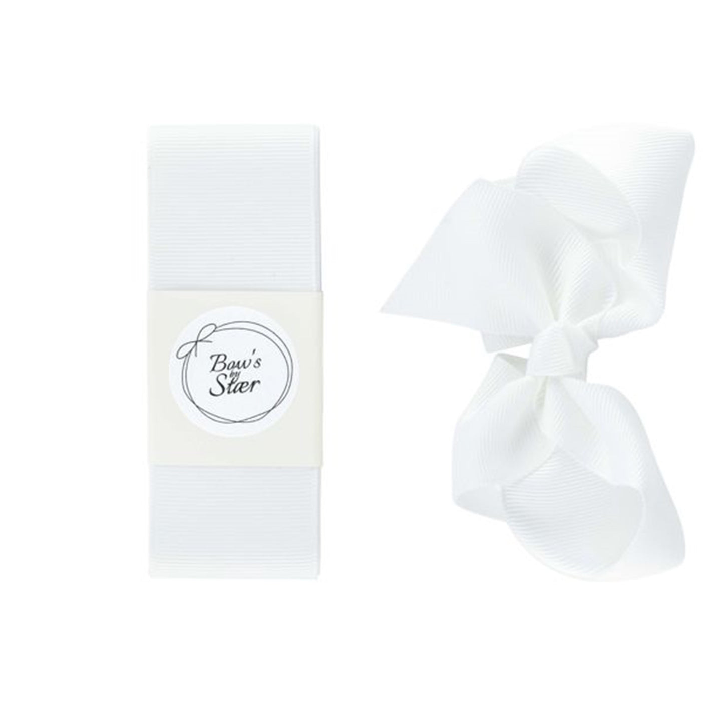 Bow's by Stær Christening Ribbon White