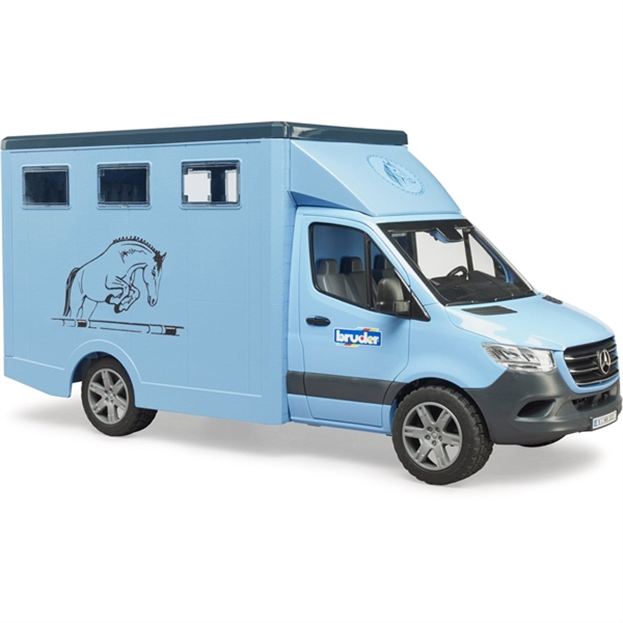 Bruder MB Sprinter Animal Transport with Horse 2