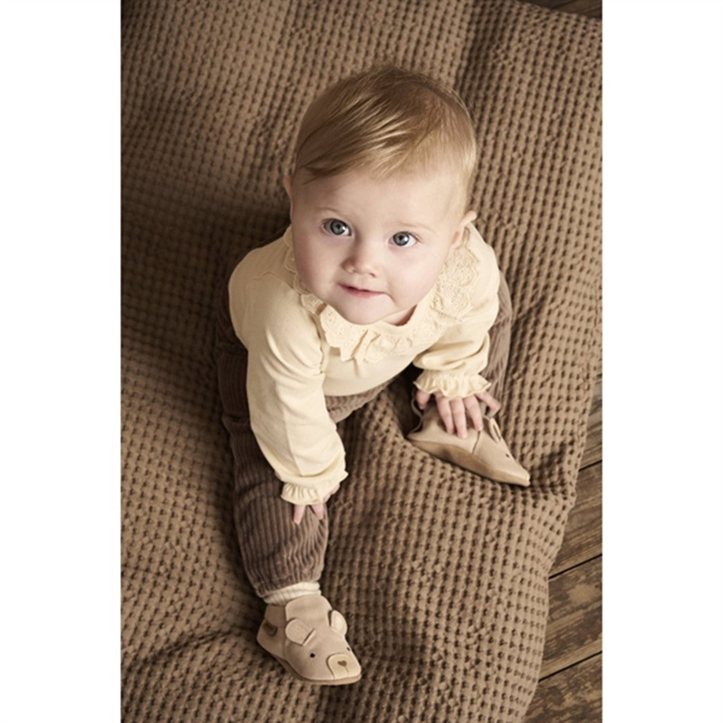 En Fant Slippers Ruskind Rose Dust