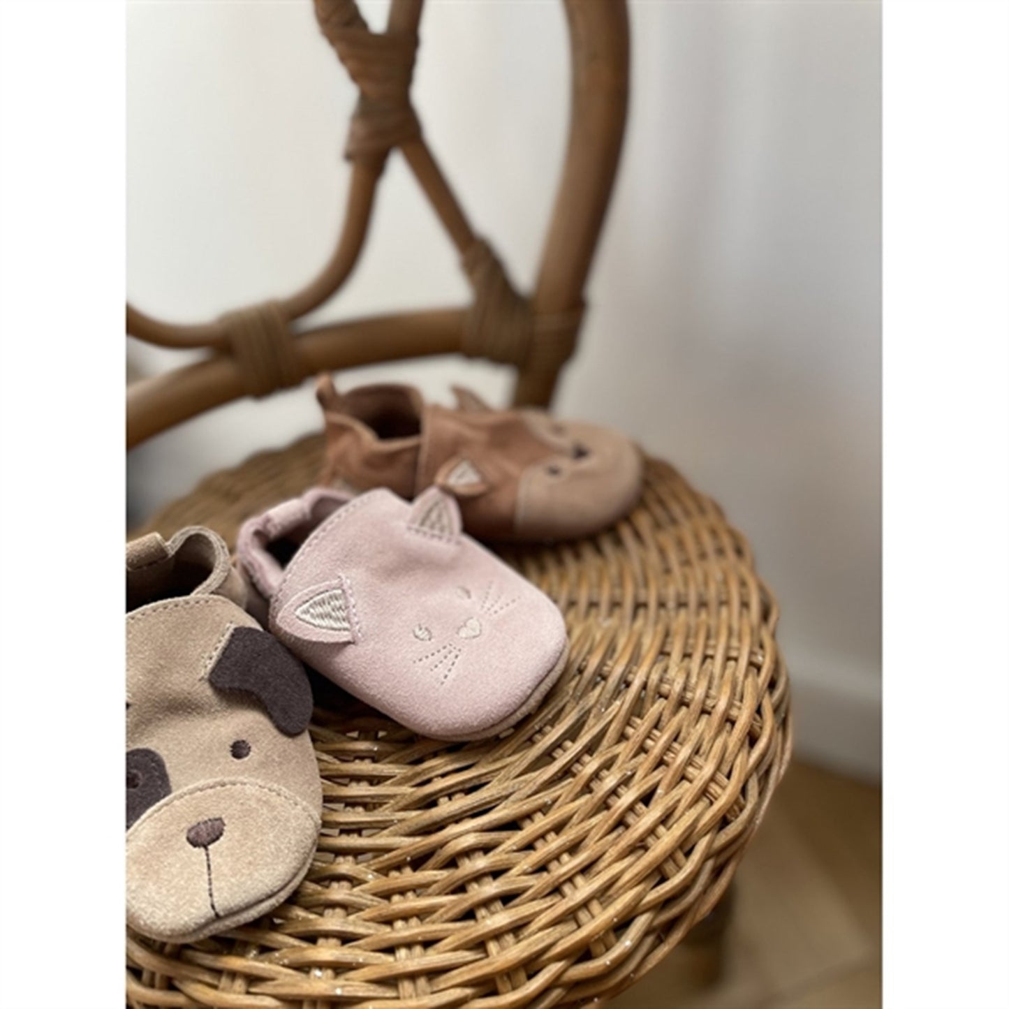 En Fant Slippers Animal Suede Misty Rose