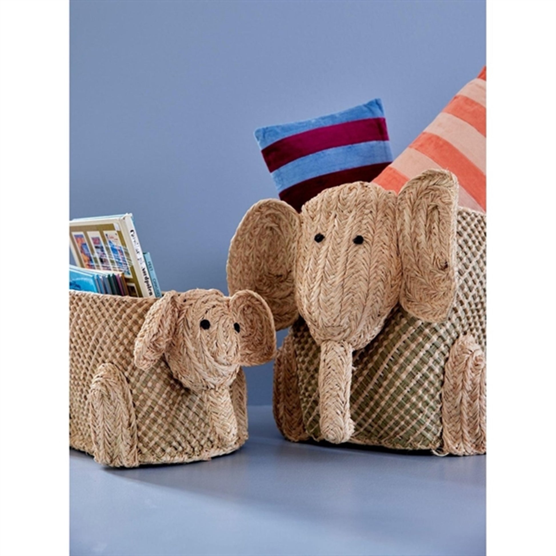 RICE Elephant Sea Grass Storage Basket