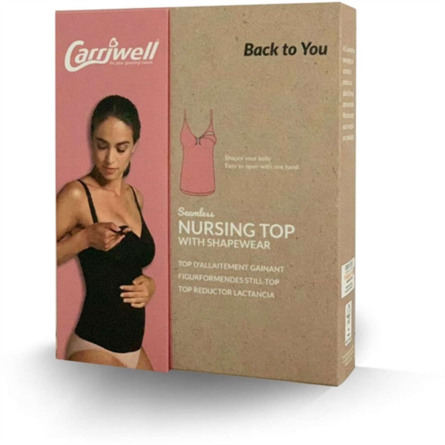 Carriwell Nursing Top w. Shapewear Black