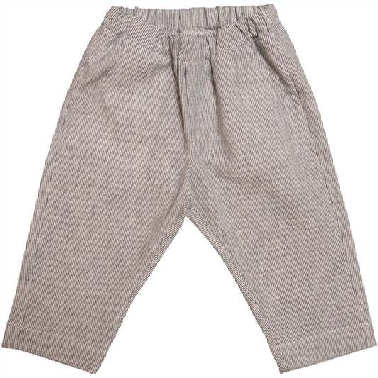 Huttelihut Bux Pants Linen Mini Stripes Navy
