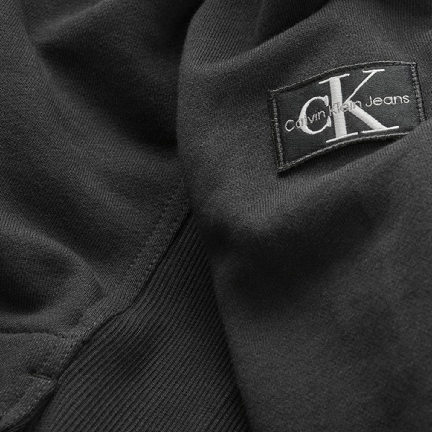 Calvin Klein Badge Rib Hoodie Ck Black