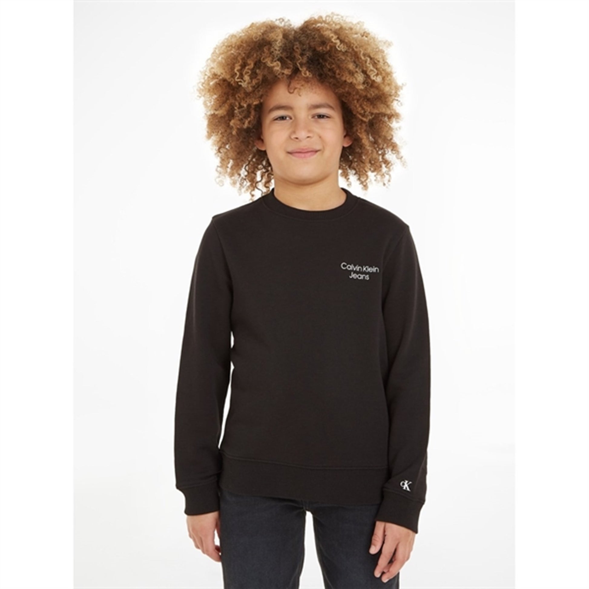 Calvin Klein Ckj Stack Logo Sweatshirt Ck Black