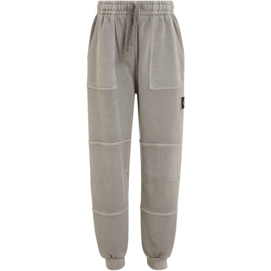 Calvin Klein Mineral Dye Badge Jogger Pants Ck Black