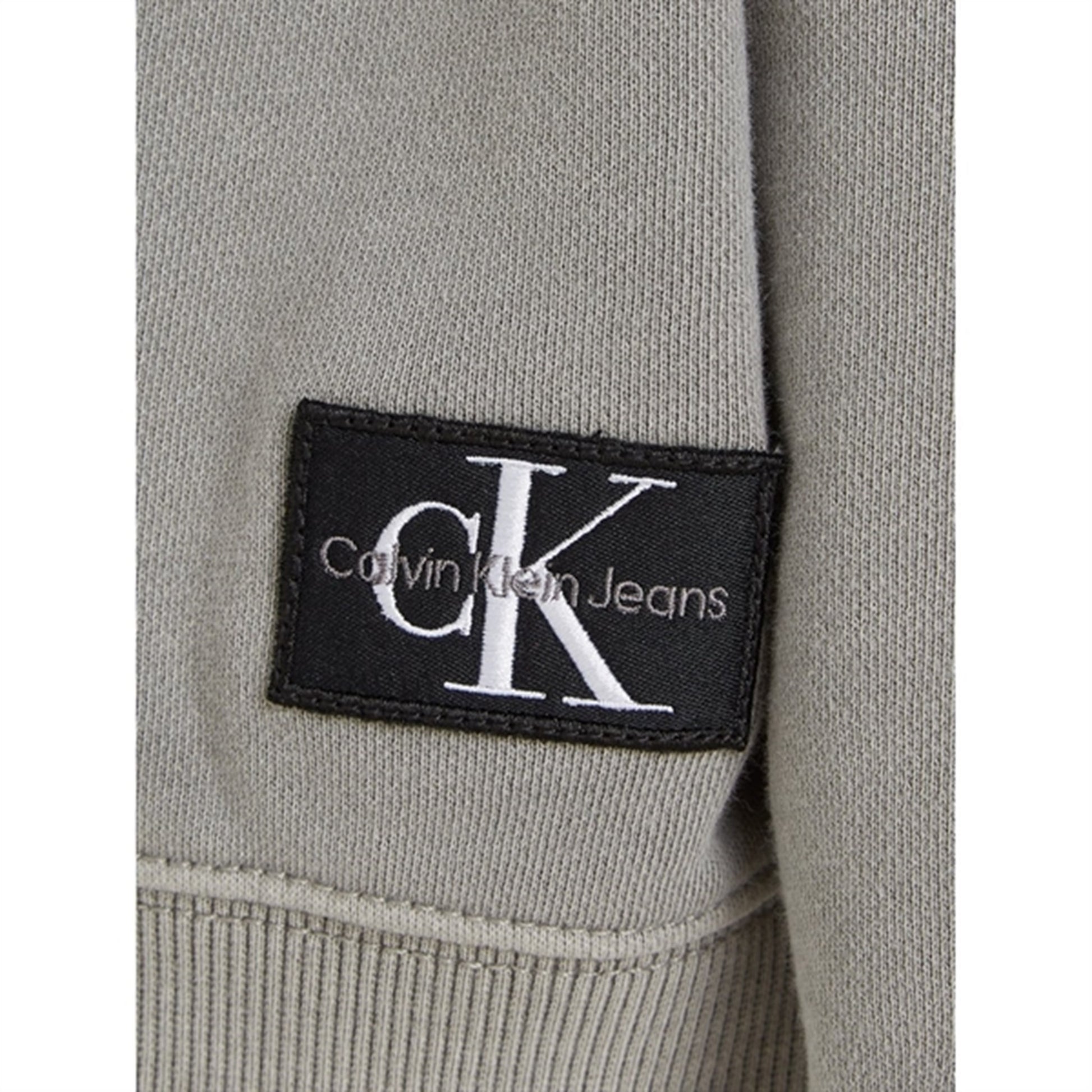 Calvin Klein Mineral Dye Cutseam Badge Cn Sweatshirt Ck Black
